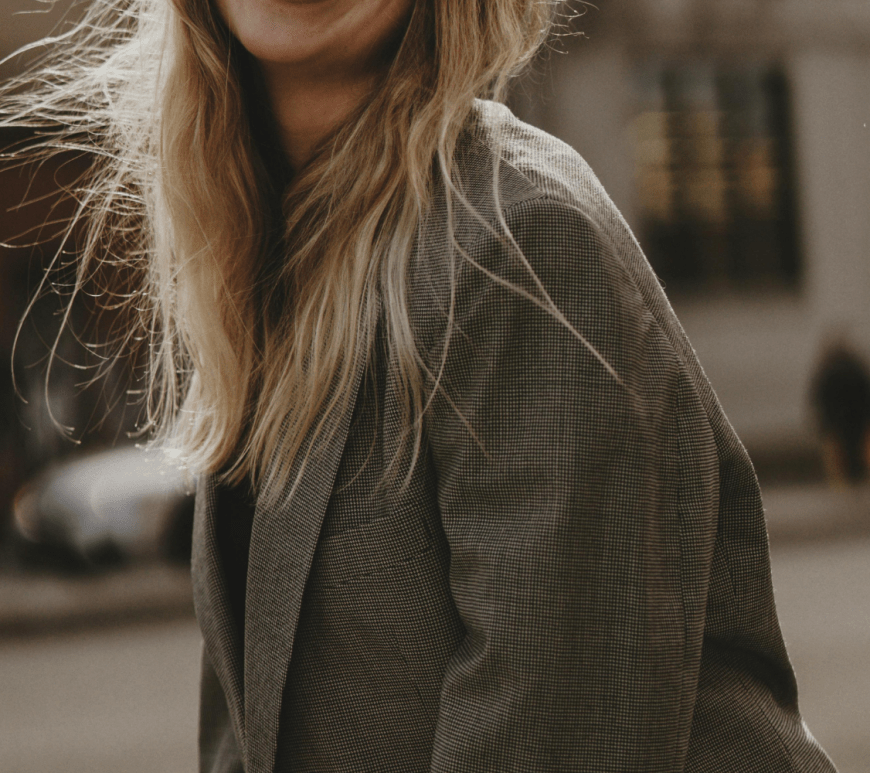 Woman wearing a blazer