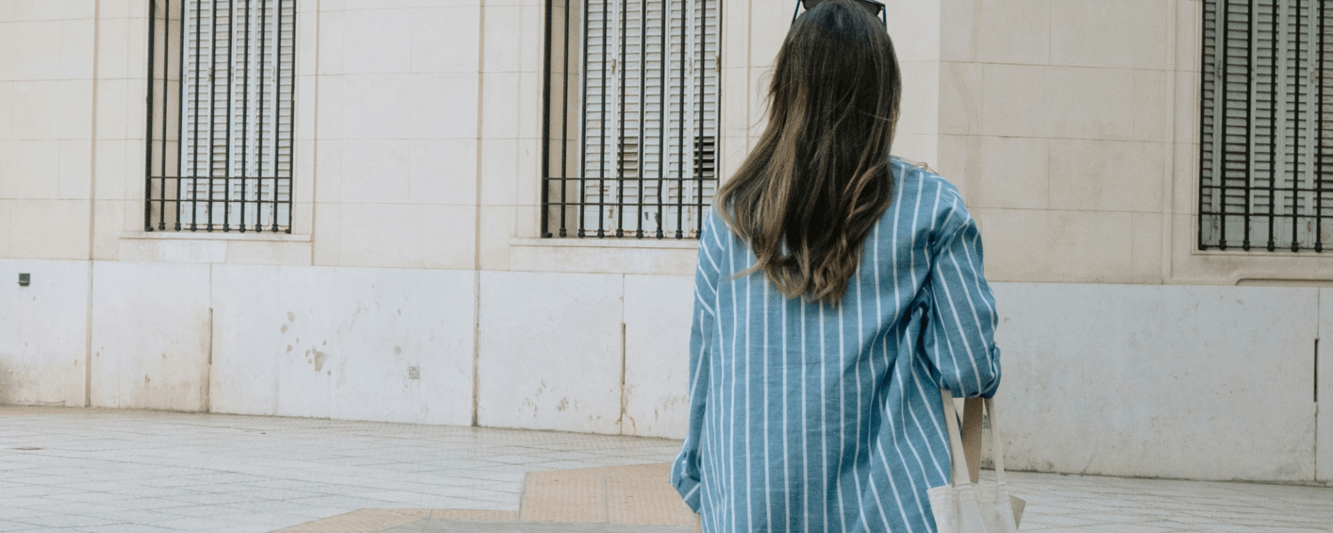 woman walking in Europe